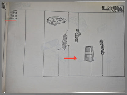 Feu arrière droit - Renault 18 Break - OEM 7701023778