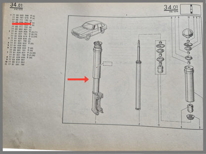 Schokbrekers achterzijde - Renault 20 - Renault 30 - OEM 7700711193