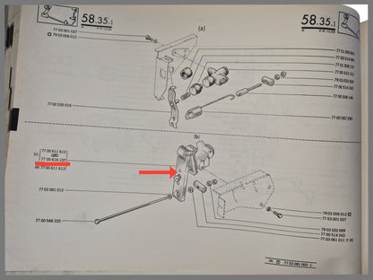 Remdrukverdeler - Renault 5 - 7700611612 en 7700616107
