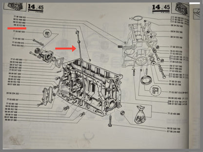 Oliepeilstok - Renault 16 L en TL - OEM 0833113100