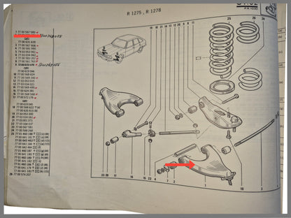 Querlenker vorne links - Renault 20 - Renault 30 - OEM 7700567581 GEBRAUCHT