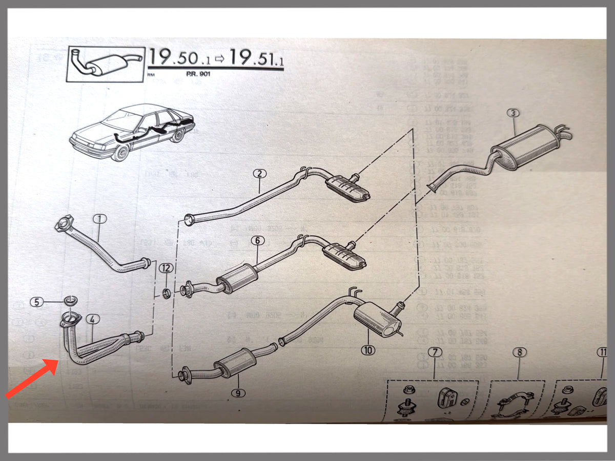 Auspuffflammrohr - Renault 21 - OEM 7700766357