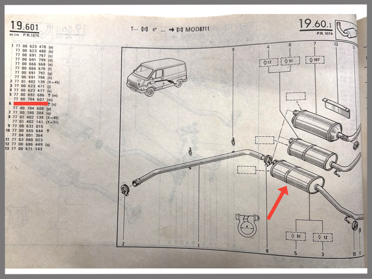 Rear damper - Renault Trafic - OEM 7700704607