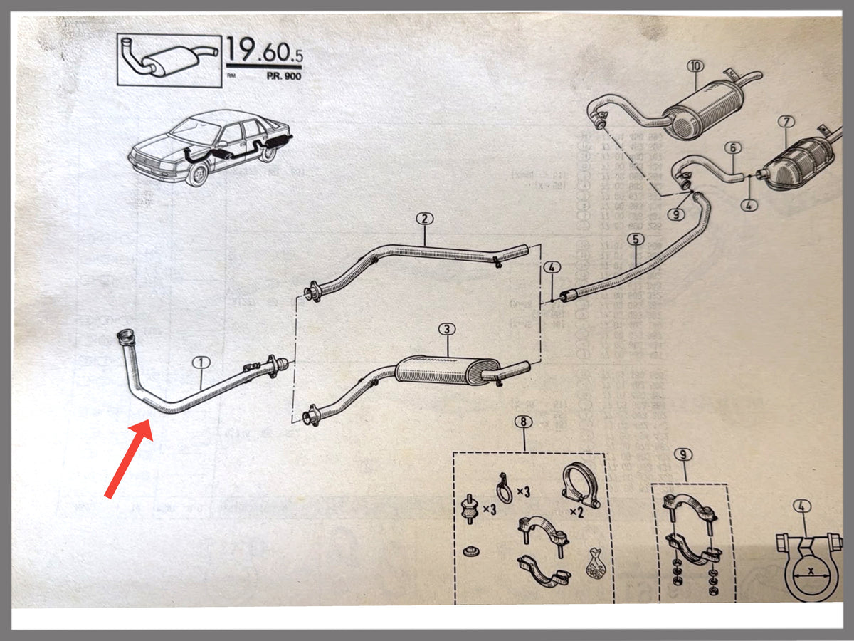Exhaust pipe - Renault 25 - OEM 7700780683