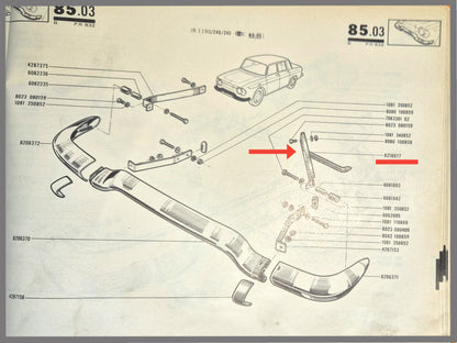 Bumpersteun voorzijde links – Renault 10 – OEM 0821697700