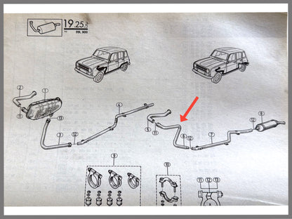 Exhaust pipe - Renault 4 - OEM 7700757174