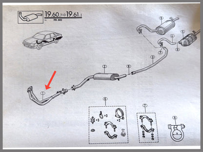 Exhaust flame tube - Renault 25 - OEM 7700780034