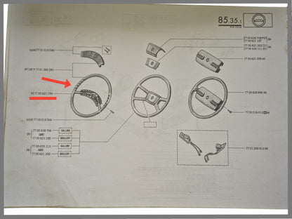 Steering Wheel - Renault 12 - OEM 7700621194