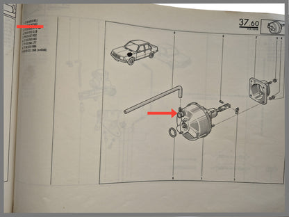 Rembekrachtiger - Renault 18 - OEM 7701348475