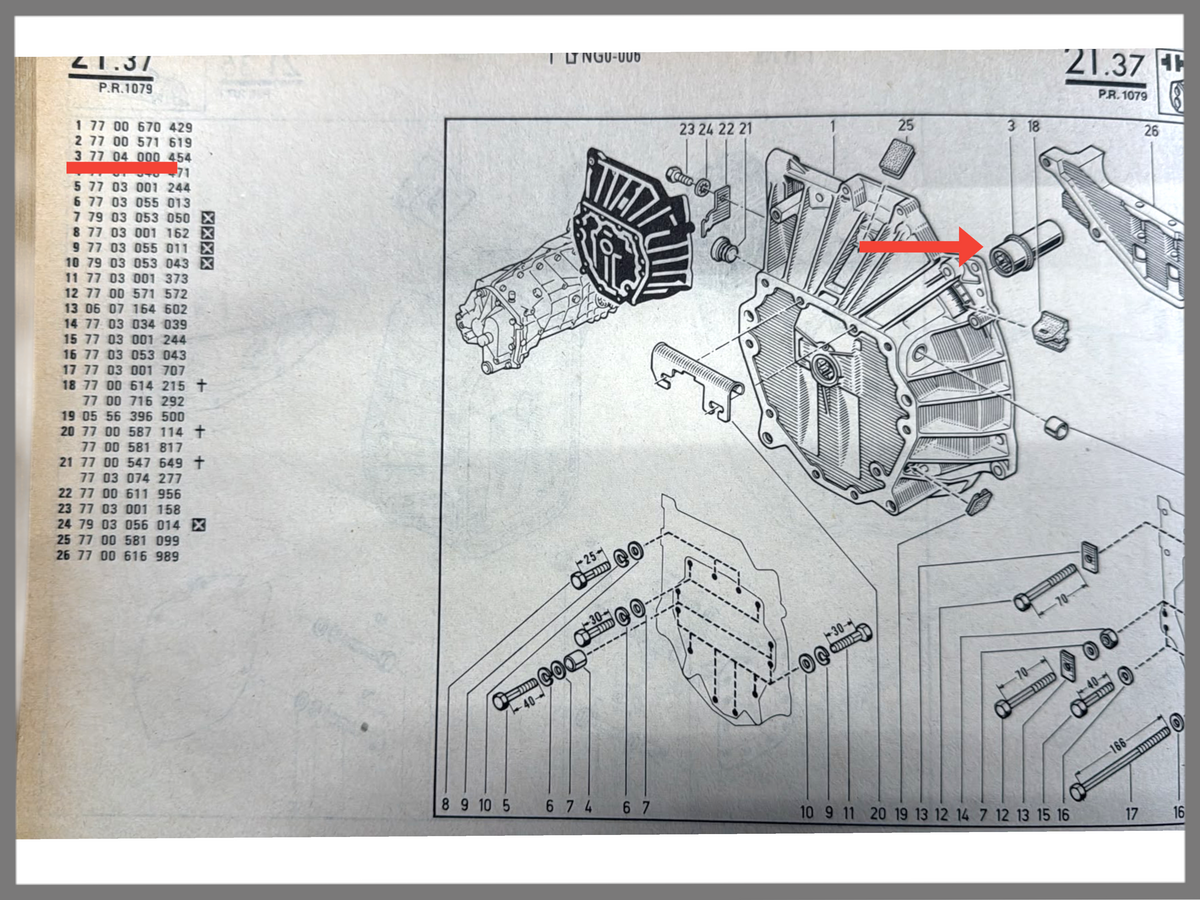 Guide bushing input shaft gearbox NG3 – 7704000454