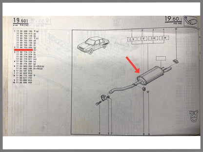 Achterste demper - Renault 9 - OEM 7700753454