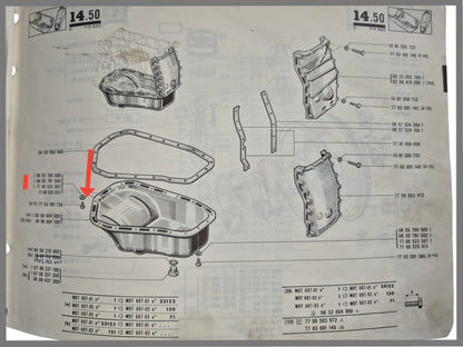 Carter d'huile – Renault 16 – OEM 7700525513 / 7703056026