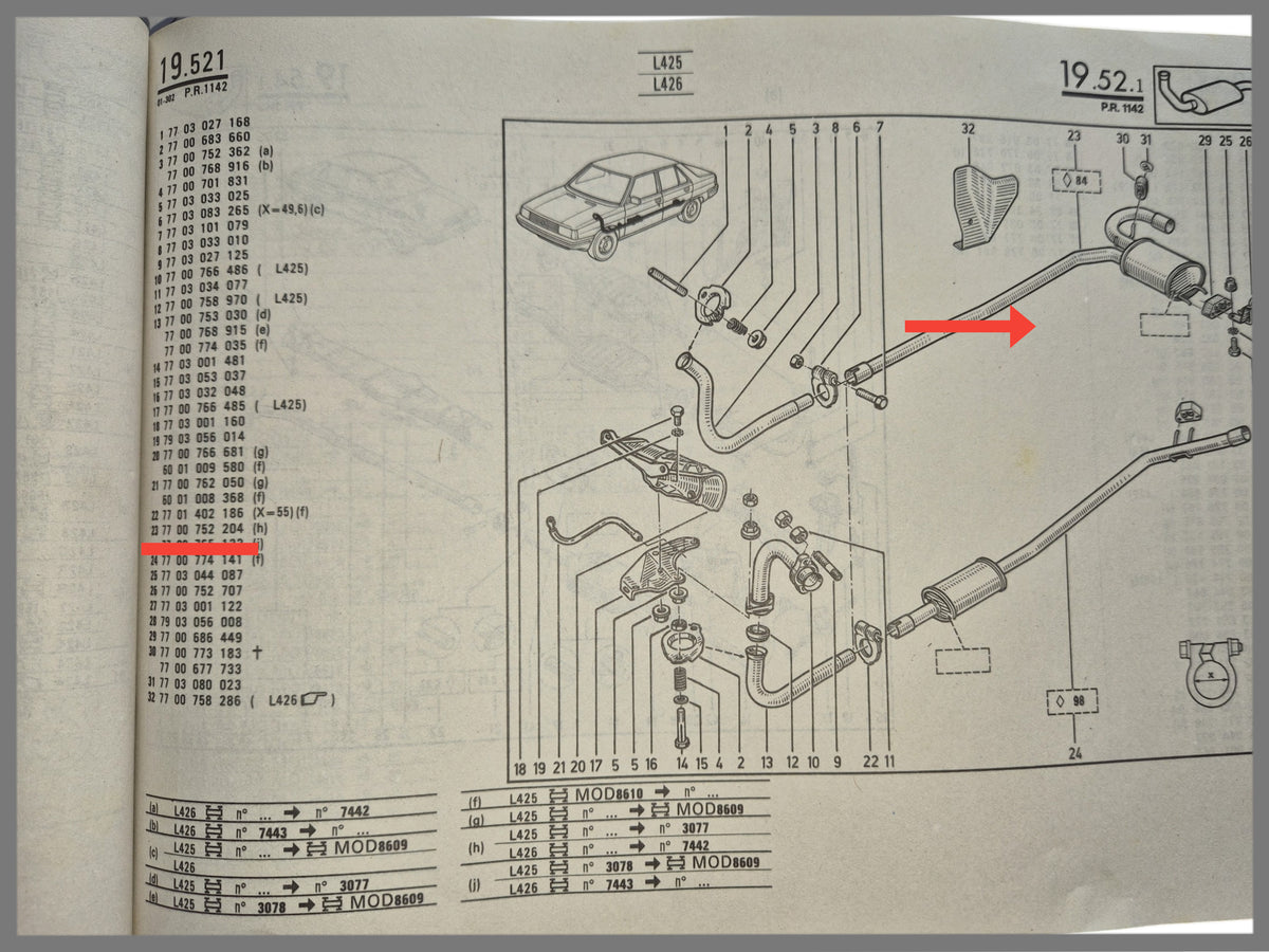 Middendemper - Renault 9 - OEM - 7700752204