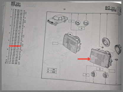 Koplamp voorzijde links - Renault 9 - OEM 7701030543