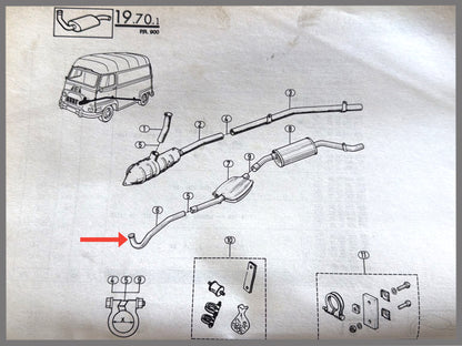 Auspuffrohr - Renault Estafette - OEM 7700617796