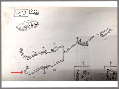 Exhaust pipe - Renault 21 - OEM 7700736381