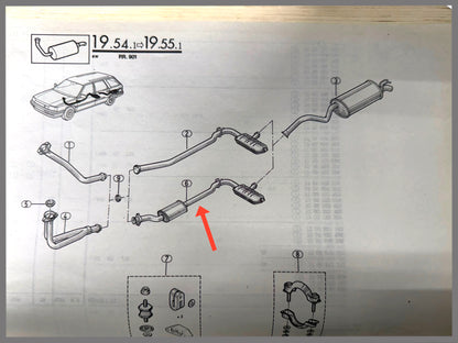 Mittelschalldämpfer - Renault 21 - OEM 7700797174
