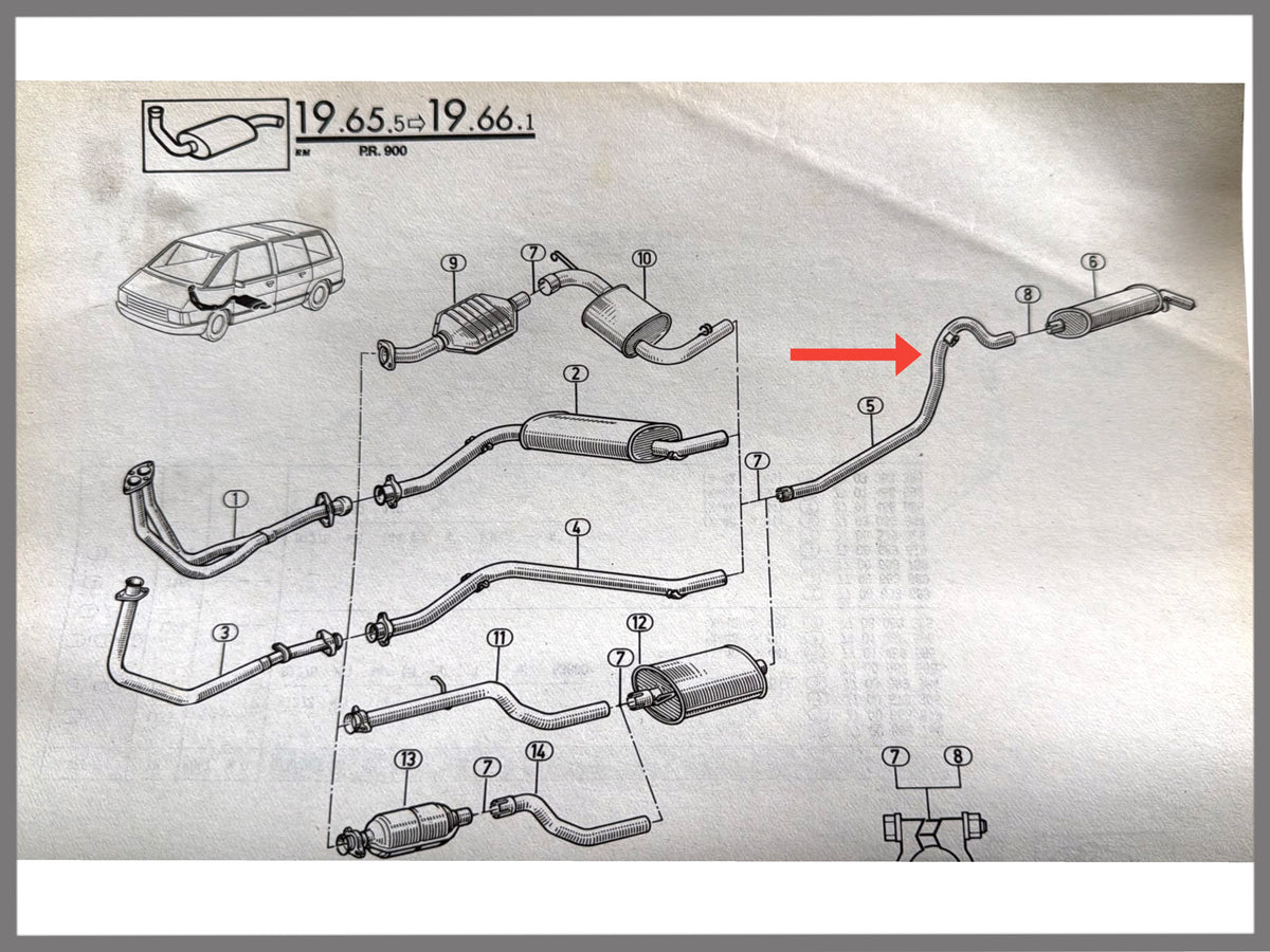 Exhaust pipe - Renault Espace - 6025006058