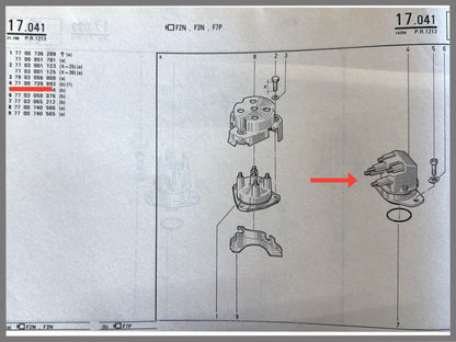 Capot et rotor Verderler - Renault Clio - Renault 19 - OEM 7700739893