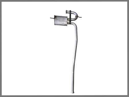 Exhaust pipe and silencer with brackets - Renault 19 - OEM 7700787221 and 7700800119 and 7700800120