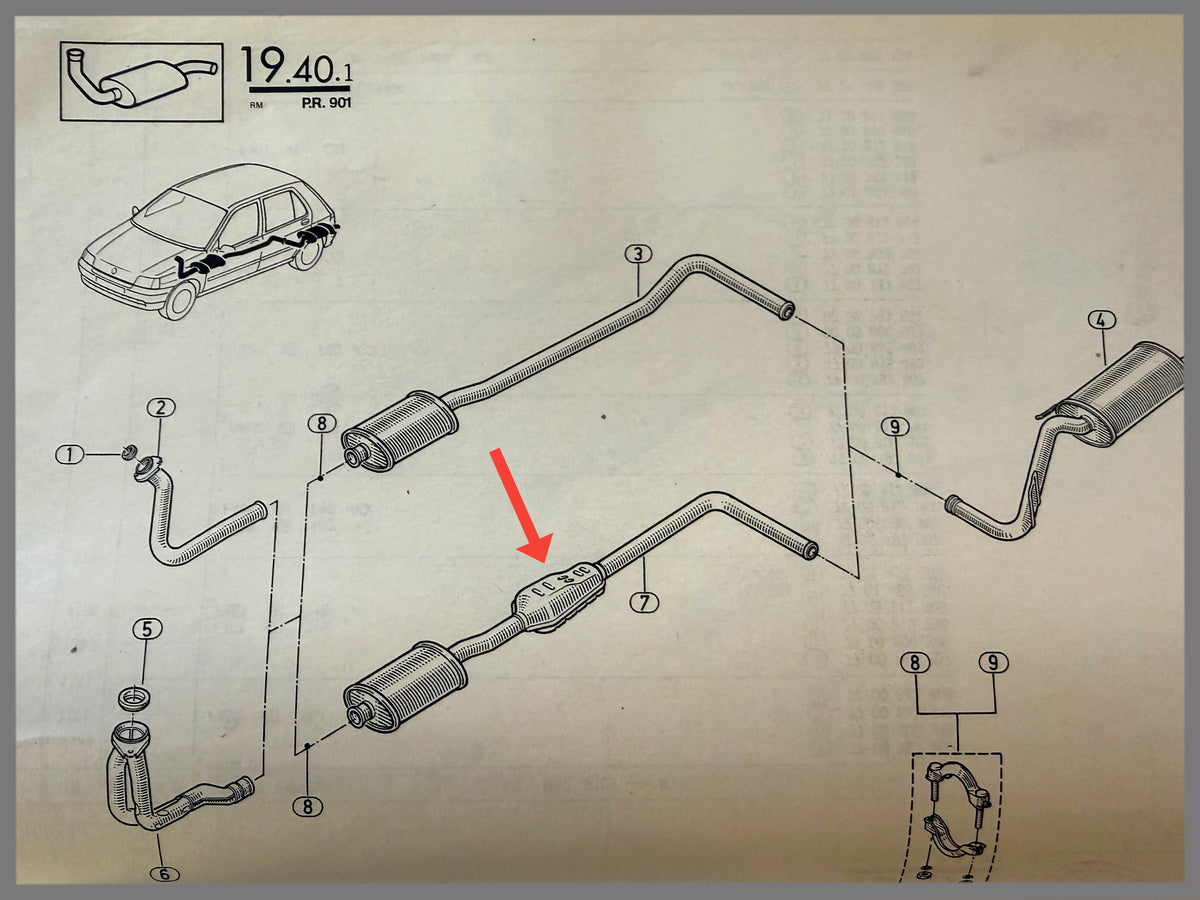 Voorste demper en middelste demper - Renault Clio - OEM 7700844939 / 7700797713