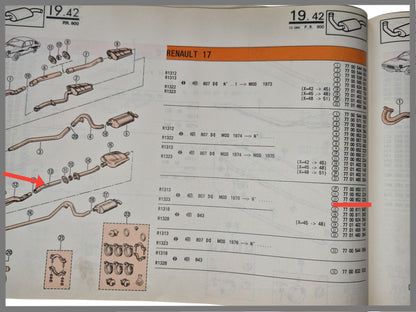 Uitlaat-tussenpijp - Renault 17 - OEM 7700652225