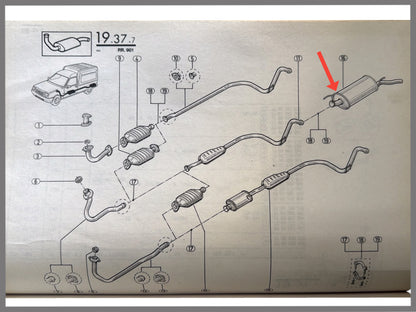 Achterste demper - Renault Express - OEM 7700812804