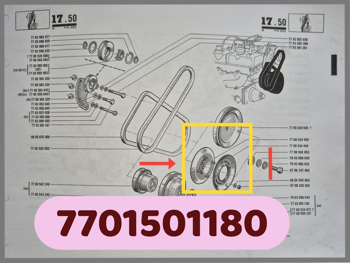 Poelie - OEM 7701501180