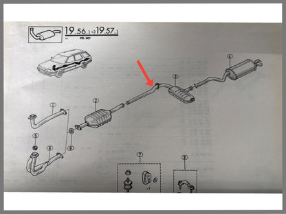 Mittelschalldämpfer - Renault 21 - OEM 7700796582