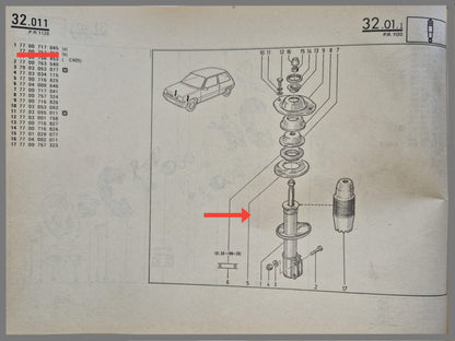 Schokbrekers voorzijde - Renault 5 - OEM 7700717045