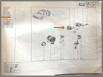 Tailgate contact - Renault 30 - OEM 7700577053