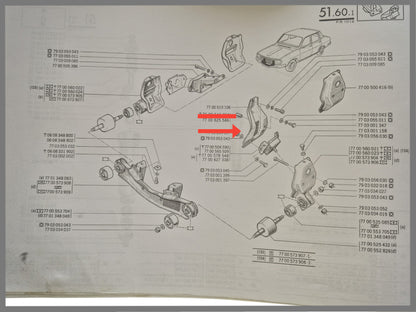 Motorsteun links - OEM 7700510106