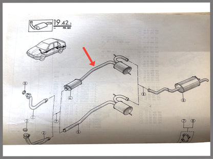 Mittelschalldämpfer - Renault 19 - OEM 7700787219