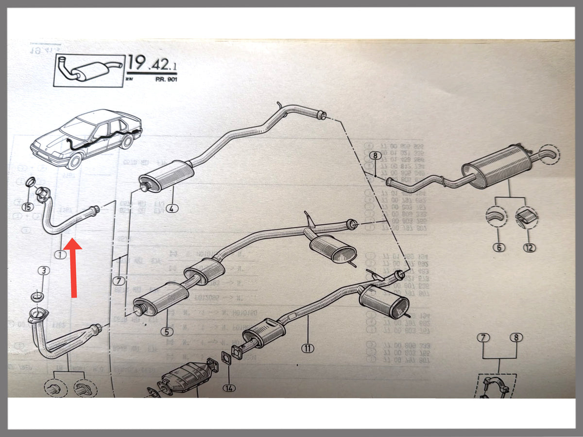 Auspuffrohr - Renault 19 - OEM 7700787192