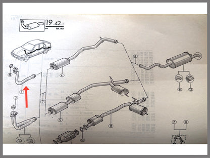 Auspuffrohr - Renault 19 - OEM 7700787192