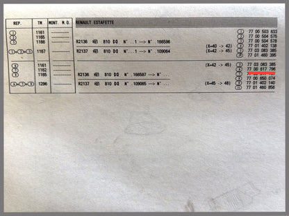 Auspuffrohr - Renault Estafette - OEM 7700617796