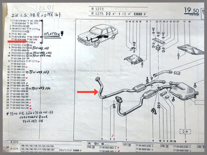 Abgasschalldämpfer - Renault 30 - OEM 7700578954 / 7700634648