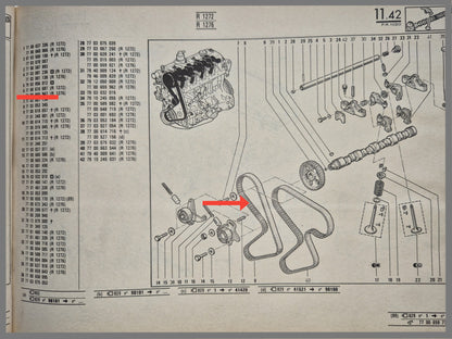 Getande distributieriem - Renault 20 - OEM 7701348801 en 7700618657