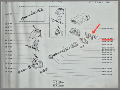 Deurgreep achterklep - Renault 12 Break - OEM 7700538940