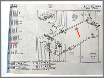 Uitlaat middendemper - Renault 9 - Renault 11 - 7700765122