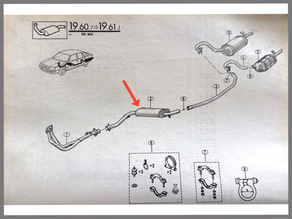 Exhaust silencer - Renault 25 - OEM 7700752517