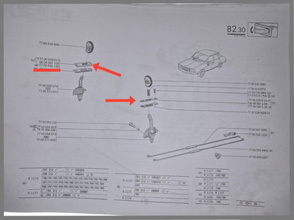 Cover plate rear door opening left and right - Renault 6 - Renault 12 - OEM 7700560135