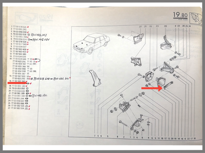 Mounting bracket - Renault 20 - Renault 30 - OEM 7700565940