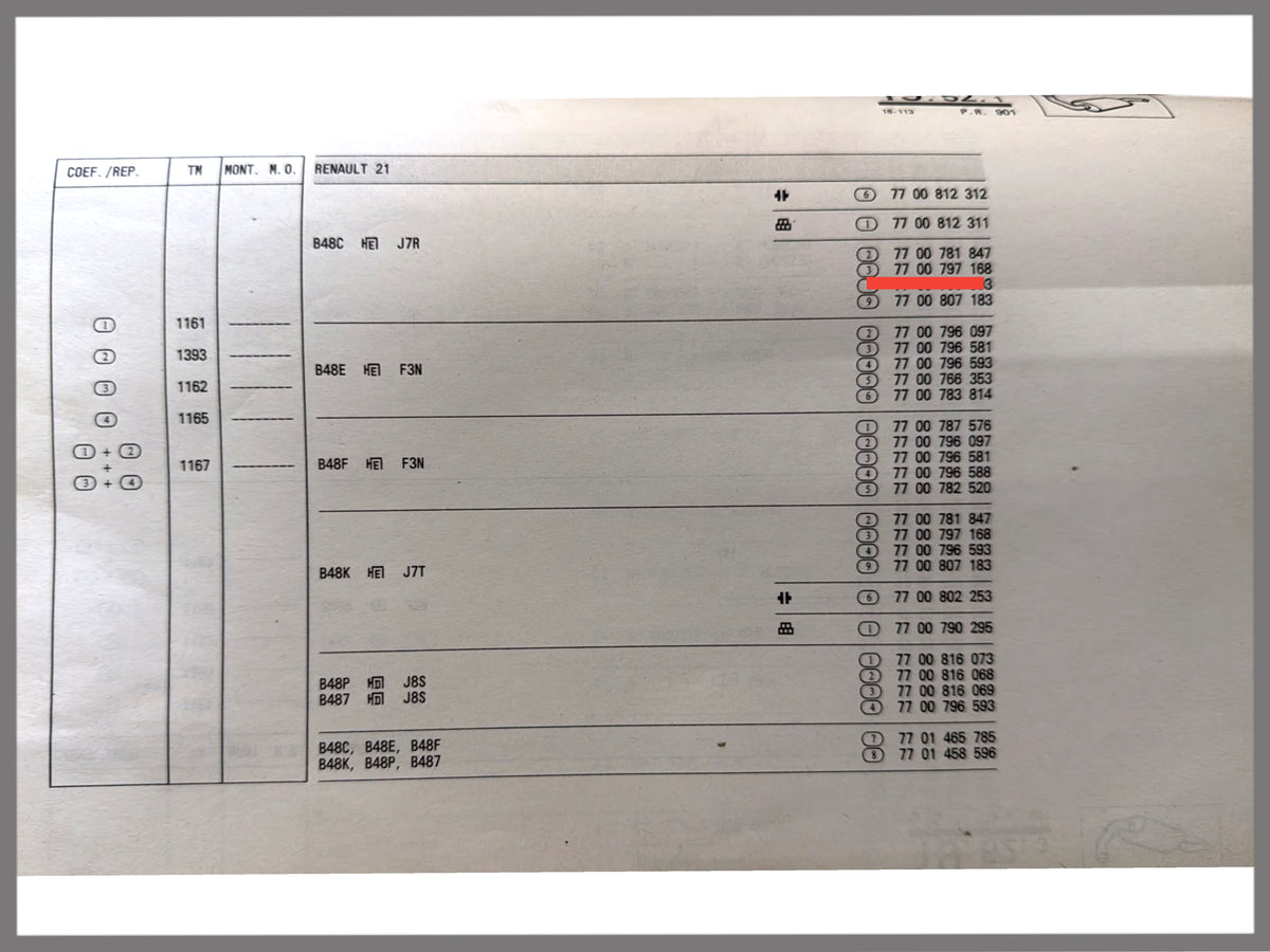 Silencieux central - Renault 21 -OEM7700797168
