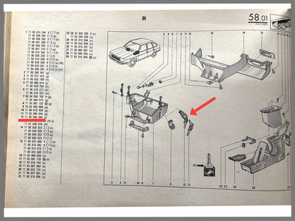 Handschuhfachschloss - Renault 20 - Renault 30 - OEM 7700585549
