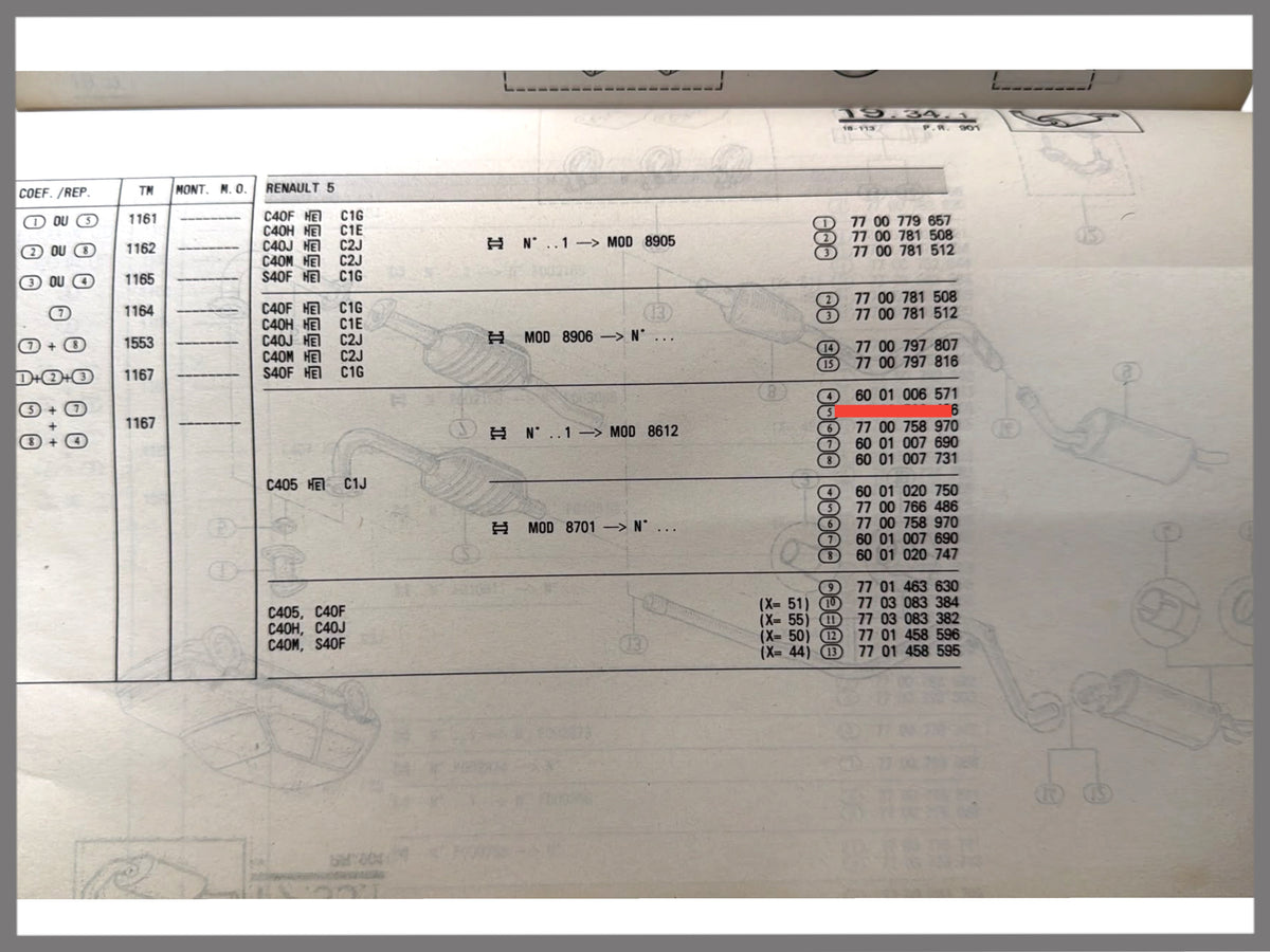 Achterste demper - Renault 5 Turbo / Super 5 - OEM 6001006571