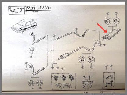 Achterste demper - Renault 5 - OEM 7700756251