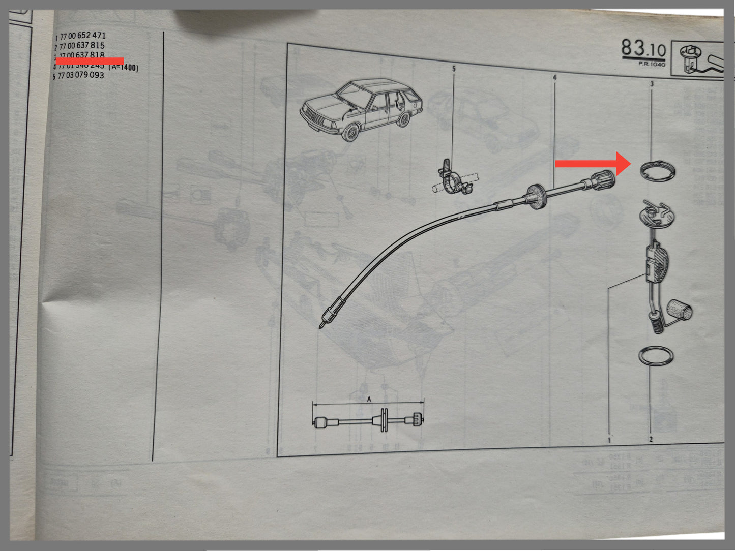 Bajonetsluiting brandstoftank - Renault 18 - Renault 14 - Renault 30 - OEM 7700637818