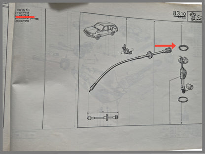 Bajonetsluiting brandstoftank - Renault 18 - Renault 14 - Renault 30 - OEM 7700637818