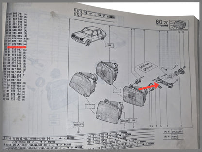 Koplamp bevestiging  - Renault 14 - OEM 7701023986